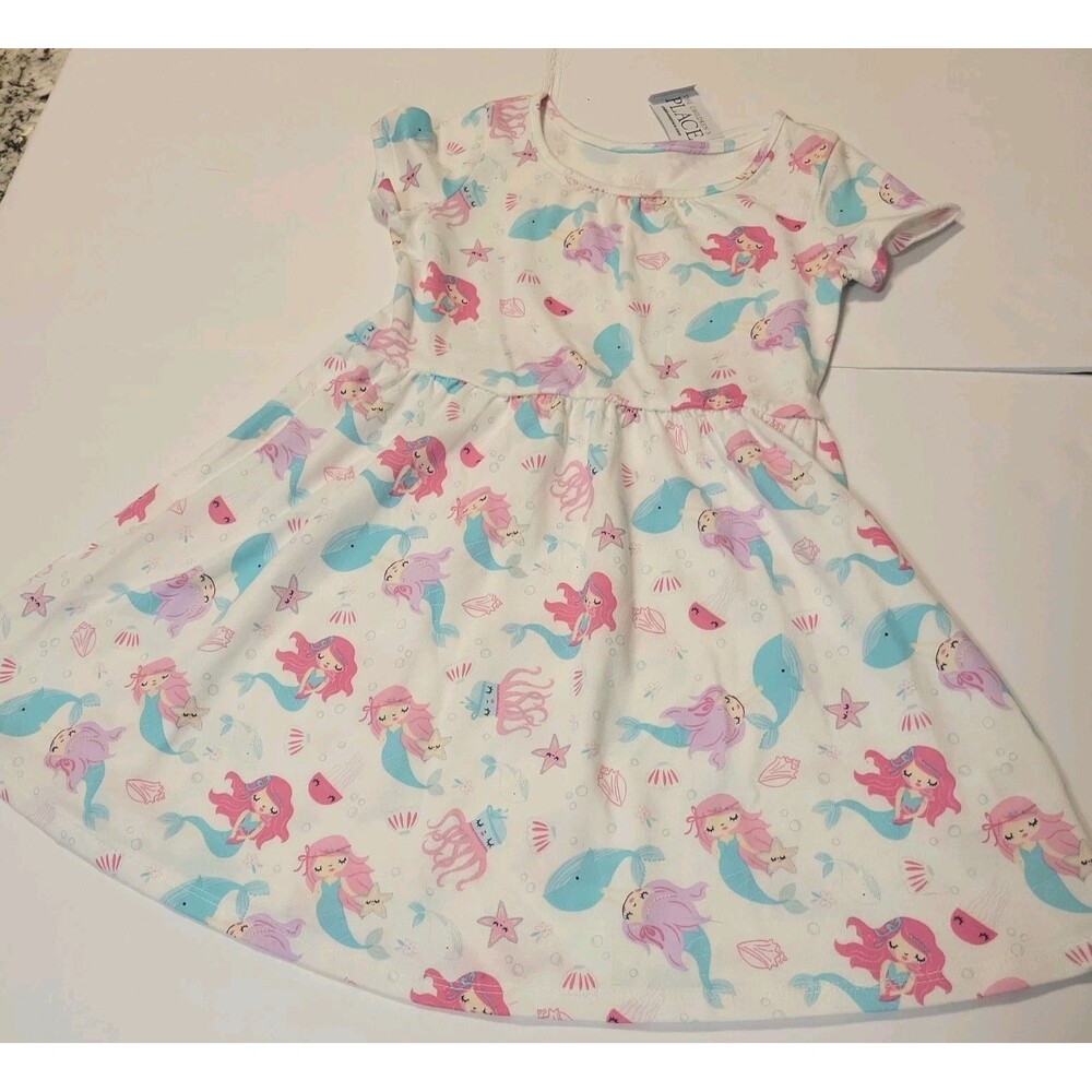 NEW Childrens Place girls size 4T Pretty Mermaid & Blue sundresses New 2-Pack - Picture 8 of 8
